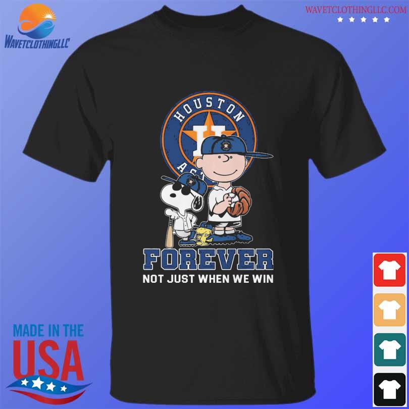 Peanuts snoopy and charlie brown Houston Astros forever not just when we win 2024 shirt