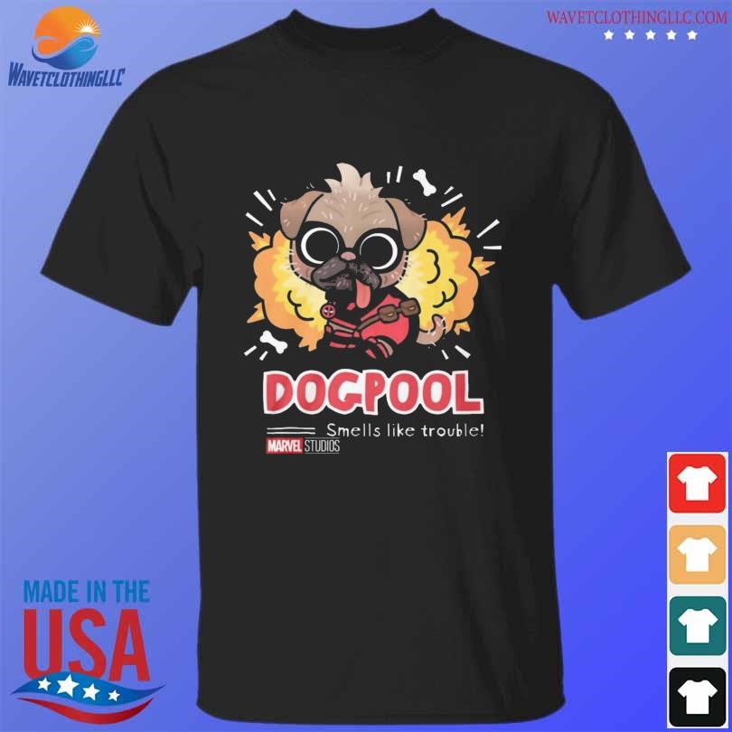 Deadpool marvel dogpool smells like trouble shirt