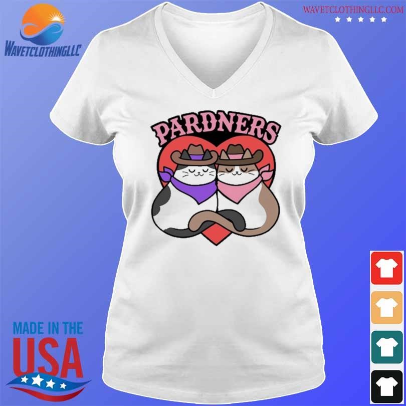 Funny Pardners enamel pin shirt