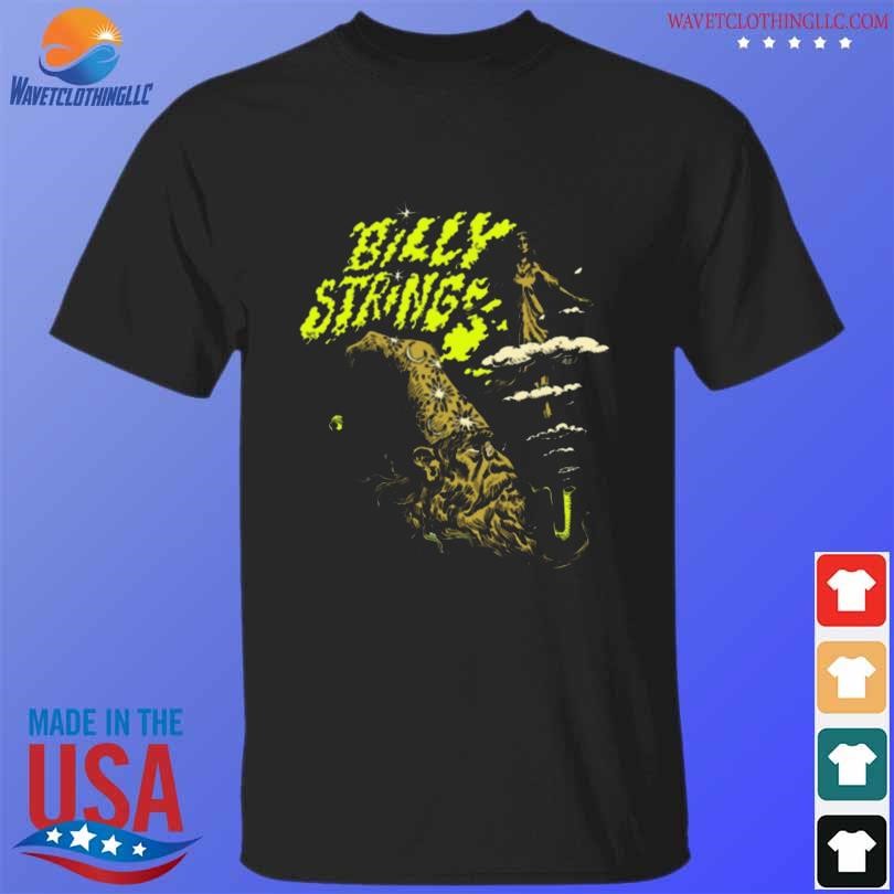 Official Billy strings green wizard head shirt